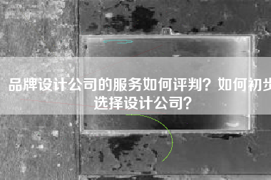 品牌设计公司的服务如何评判？如何初步选择设计公司？