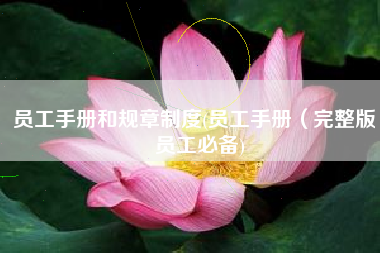 员工手册和规章制度(员工手册（完整版）员工必备)