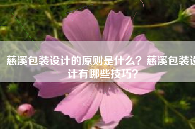 慈溪包装设计的原则是什么？慈溪包装设计有哪些技巧？