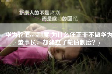 华为轮值ceo制度(为什么任正非不做华为董事长，却建立了轮值制度？)