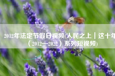 2012年法定节假日视频(人民之上｜这十年（2012—2022）系列短视频)