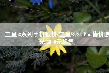 三星s8系列手机报价(三星S8/S8 Plus售价曝光 5800元起售)