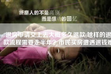 退房申请交上去大概多久退款(啥样的退款流程需要走半年？市民买房遭遇退钱难)