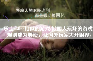 乐土online相似的游戏(被国人玩坏的游戏，规则成为笑谈，让国外玩家大开眼界)