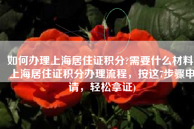 如何办理上海居住证积分?需要什么材料(上海居住证积分办理流程，按这7步骤申请，轻松拿证)