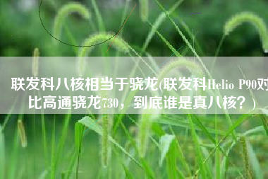 联发科八核相当于骁龙(联发科Helio P90对比高通骁龙730，到底谁是真八核？)