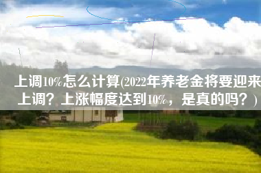 上调10%怎么计算(2022年养老金将要迎来上调？上涨幅度达到10%，是真的吗？)