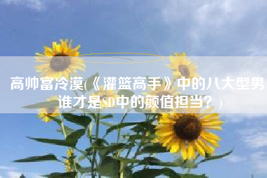 高帅富冷漠(《灌篮高手》中的八大型男，谁才是SD中的颜值担当？)