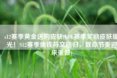s12赛季黄金送的皮肤(LOL赛季奖励皮肤曝光！S12赛季偷钱符文回归，致命节奏迎来重做)