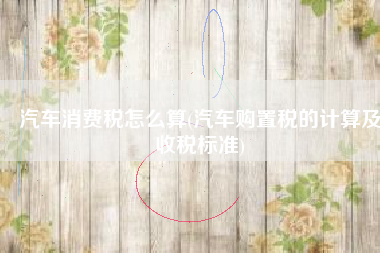 汽车消费税怎么算(汽车购置税的计算及收税标准)