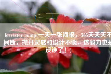 forrester gump(一天一张海报，365天天天不间断，抛开灵感和设计不谈，这毅力也是没谁了！)