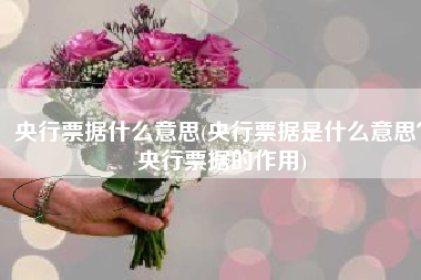 央行票据什么意思(央行票据是什么意思？央行票据的作用)