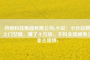 丹顿科技集团有限公司(小说：小伙应聘上门女婿，赚了十万块，不料全部被养父拿去赌博)