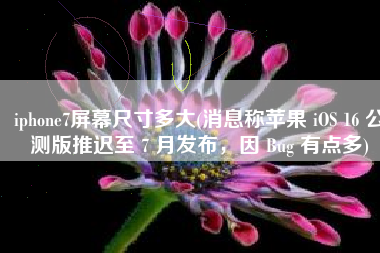 iphone7屏幕尺寸多大(消息称苹果 iOS 16 公测版推迟至 7 月发布，因 Bug 有点多)
