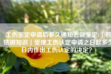 工伤鉴定申请后多久通知去做鉴定(「普法微知识」受理工伤认定申请之日起多少日内作出工伤认定的决定？)