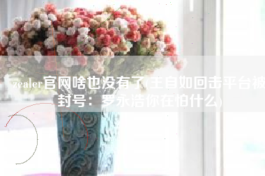 zealer官网啥也没有了(王自如回击平台被封号：罗永浩你在怕什么)