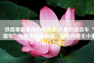 铁路事故案例心得体会(大秦铁路货车“溜车”与驶来货车相撞，安全问题无小事！引以为戒)
