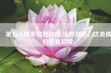 第五人格表情包动图(没想到吧，这表情包还有后续)