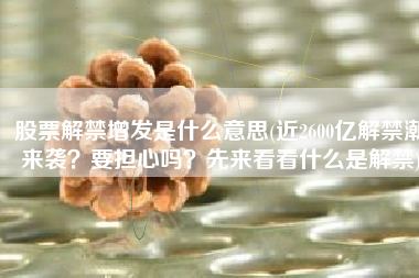 股票解禁增发是什么意思(近2600亿解禁潮来袭？要担心吗？先来看看什么是解禁)
