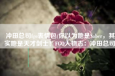 冲田总司fgo表情包(你以为她是Saber，其实她是天才剑士！FGO人物志：冲田总司)