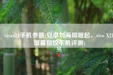 vivox21手机参数(安卓刘海屏崛起，vivo X21屏幕指纹手机评测)