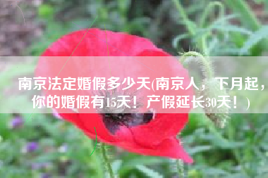 南京法定婚假多少天(南京人，下月起，你的婚假有15天！产假延长30天！)