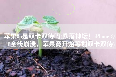 苹果8p是双卡双待吗(跌落神坛！iPhone 8/8P全线崩溃，苹果竟开始筹划双卡双待)