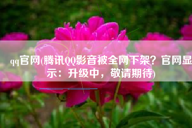 qq官网(腾讯QQ影音被全网下架？官网显示：升级中，敬请期待)