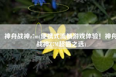 神舟战神z7m(便携式流畅游戏体验！神舟战神Z7M超值之选)