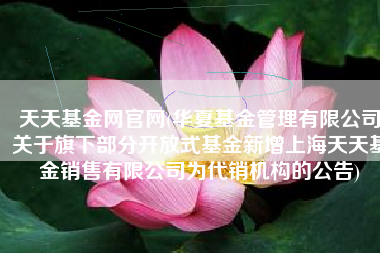 天天基金网官网(华夏基金管理有限公司关于旗下部分开放式基金新增上海天天基金销售有限公司为代销机构的公告)
