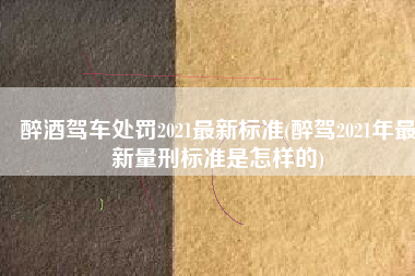 醉酒驾车处罚2021最新标准(醉驾2021年最新量刑标准是怎样的)