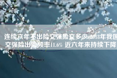 连续六年不出险交强险交多少(2018年我国交强险出险频率11.6% 近六年来持续下降)