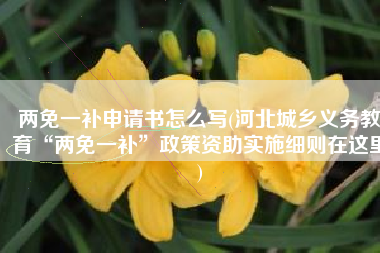 两免一补申请书怎么写(河北城乡义务教育“两免一补”政策资助实施细则在这里)