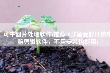 可牛图片处理软件(推荐10款备受好评的电脑剪辑软件，不用安装也能用)