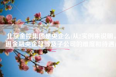 北京金控集团是央企么(从2实例来说明，进金融央企总部及子公司的难度和待遇)
