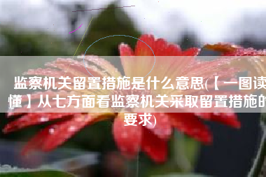监察机关留置措施是什么意思(【一图读懂】从七方面看监察机关采取留置措施的要求)