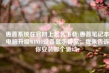 惠普系统在官网上怎么下载(惠普笔记本电脑升级WIN11设备显示异常，我来告诉你安装哪个驱动)