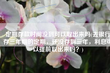 定期存款时间没到可以取出来吗(去银行存三年期的定期，还没存到三年，利息可以提前取出来吗？)