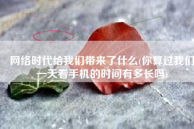 网络时代给我们带来了什么(你算过我们一天看手机的时间有多长吗)