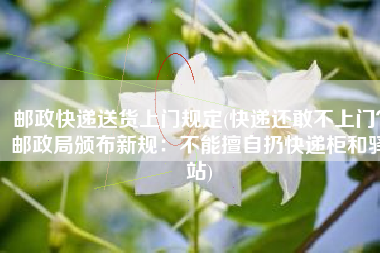 邮政快递送货上门规定(快递还敢不上门？邮政局颁布新规：不能擅自扔快递柜和驿站)