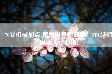 70女机械加点(魔兽世界怀旧服：TBC法师奥冰天赋心得)