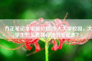 方正笔记本电脑价格(步入大学校园，大学生怎么选择合适的笔记本？)