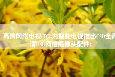高清网络电视(TCL为智能电视推出C2D全高清USB网络摄像头配件)
