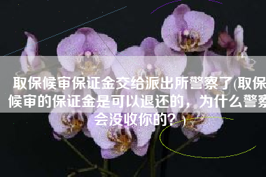 取保候审保证金交给派出所警察了(取保候审的保证金是可以退还的，为什么警察会没收你的？)