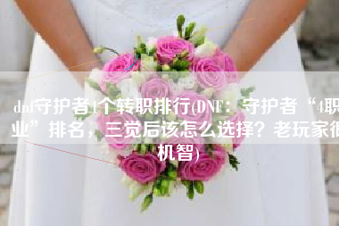 dnf守护者4个转职排行(DNF：守护者“4职业”排名，三觉后该怎么选择？老玩家很机智)