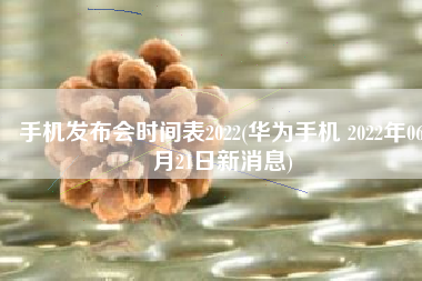 手机发布会时间表2022(华为手机 2022年06月21日新消息)
