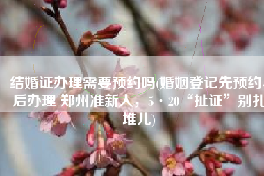 结婚证办理需要预约吗(婚姻登记先预约、后办理 郑州准新人，5·20“扯证”别扎堆儿)