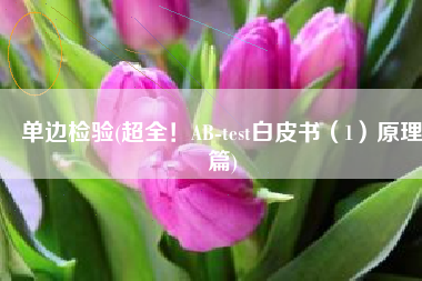 单边检验(超全！AB-test白皮书（1）原理篇)