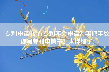 专利申请书(有专利不会申请？手把手教你写专利申请书！太详细了)