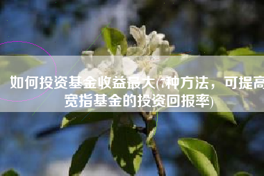 如何投资基金收益最大(7种方法，可提高宽指基金的投资回报率)